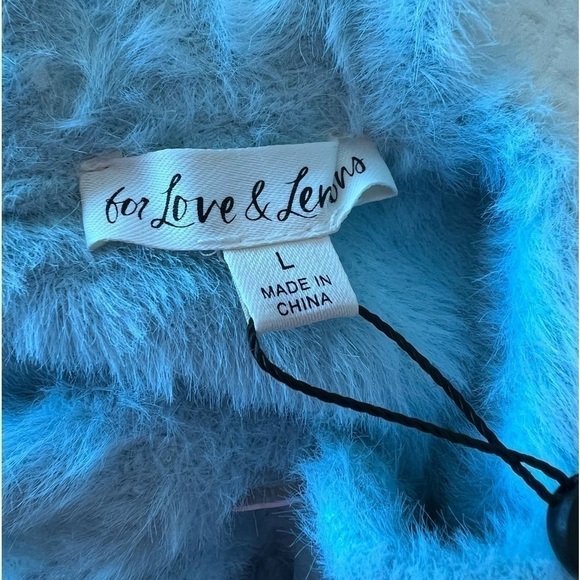 NWT For love and lemons Devon Luxe Plush Fuzzy Cropped Lounge Bra Crop top - Picture 16 of 16